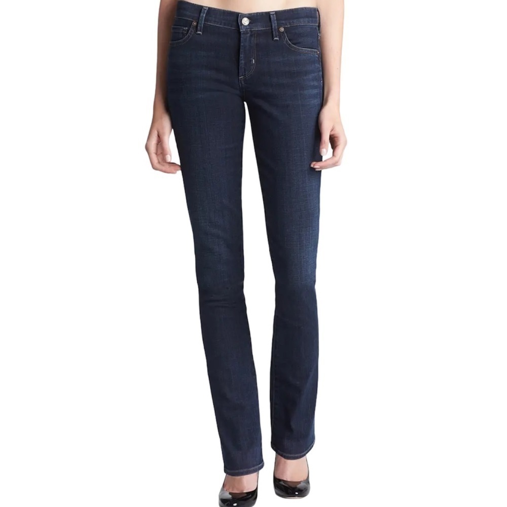 Citizens Of Humanity Ava Mid Rise Straight Leg Dark Blue Jeans Size 27